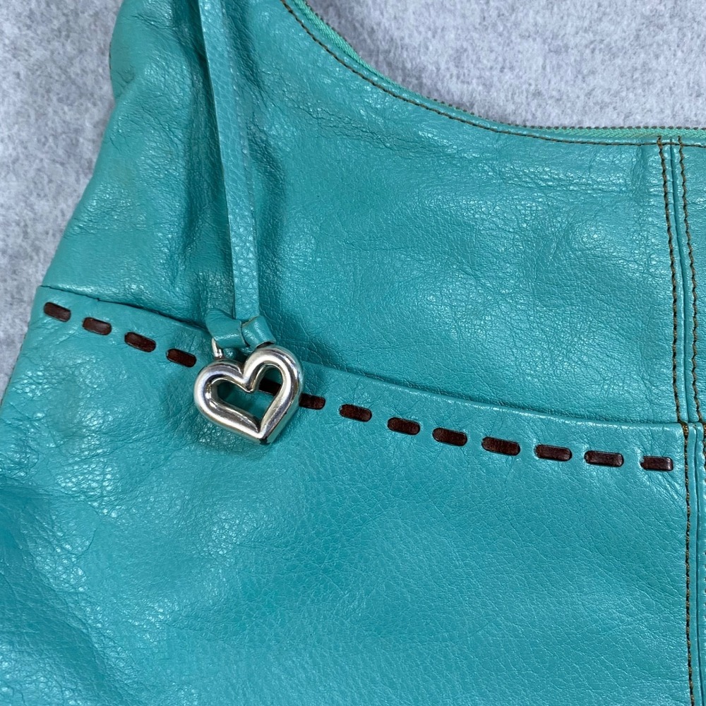 Brighton Kodiak Shoulder Bag Women Turquoise‎ Leather Tassel Floral Charm - Picture 3 of 16